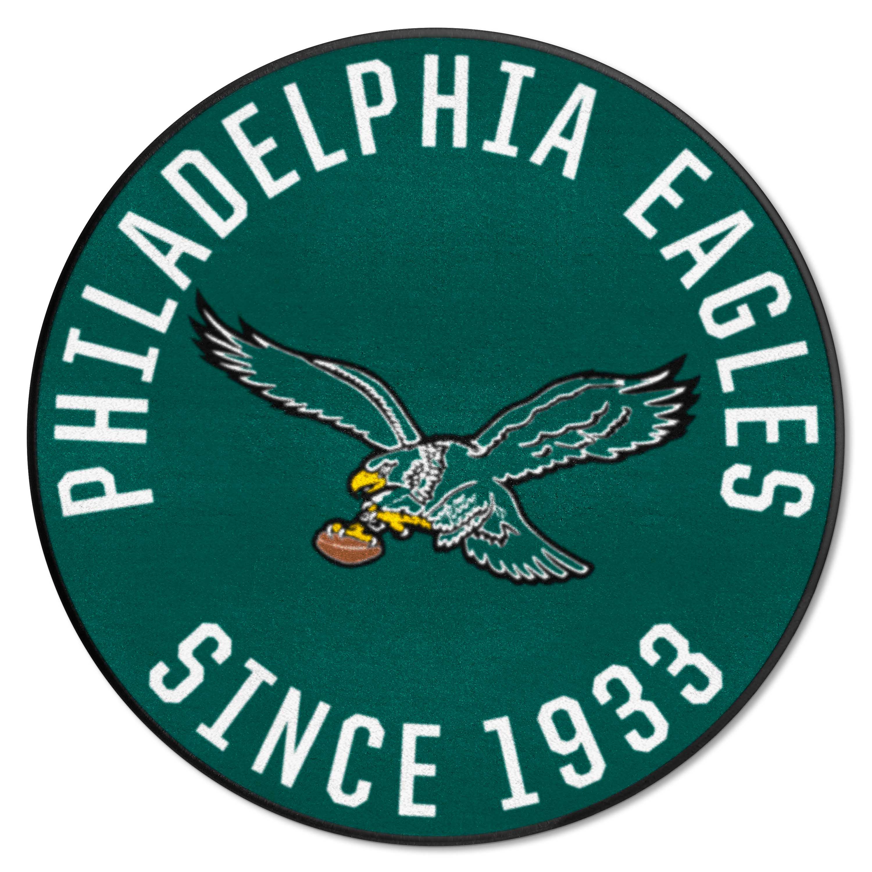 Philadelphia Eagles Roundel Rug - 27in. Diameter, NFL Vintage