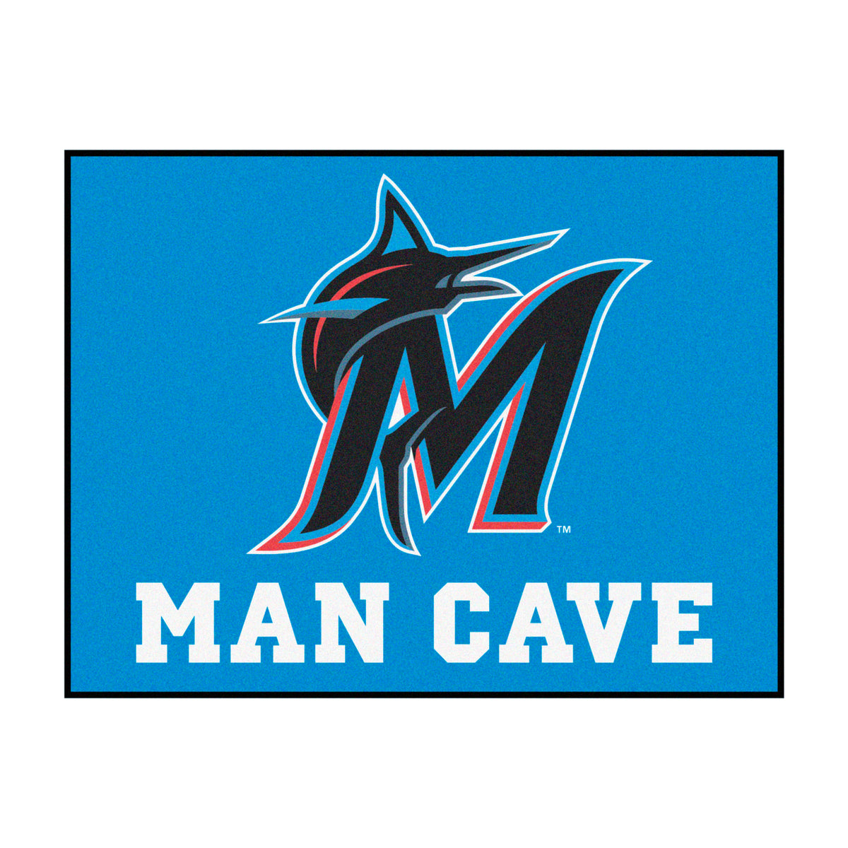 Miami Marlins Man Cave All-Star Rug - 34 in. x 42.5 in.