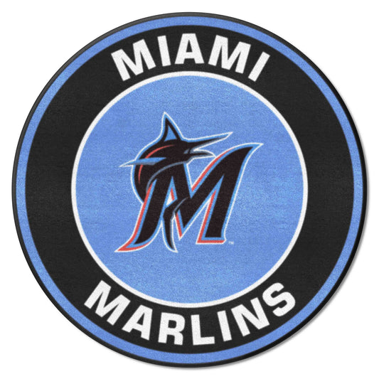 Miami Marlins Roundel Rug - 27in. Diameter