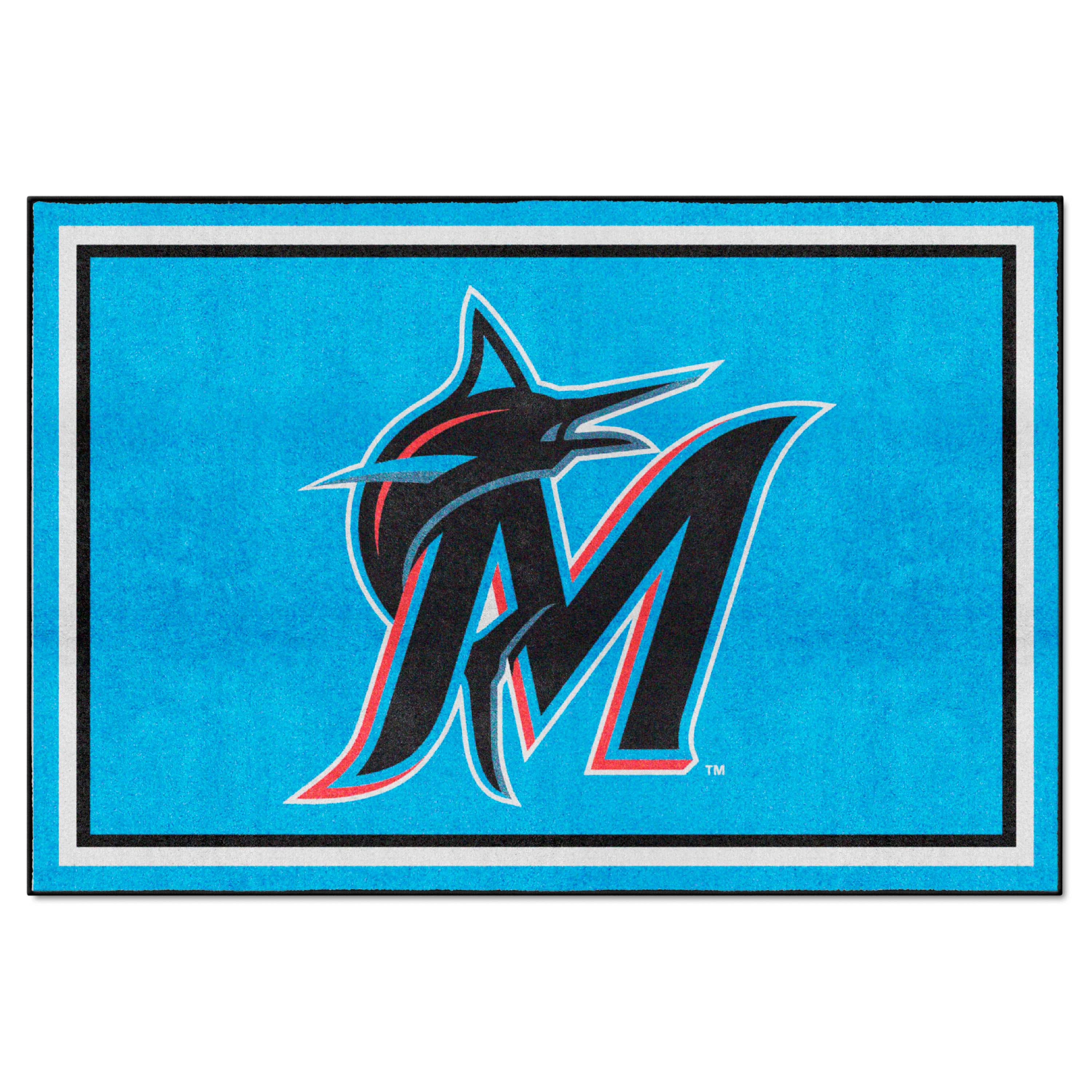 Miami Marlins 5ft. x 8 ft. Plush Area Rug