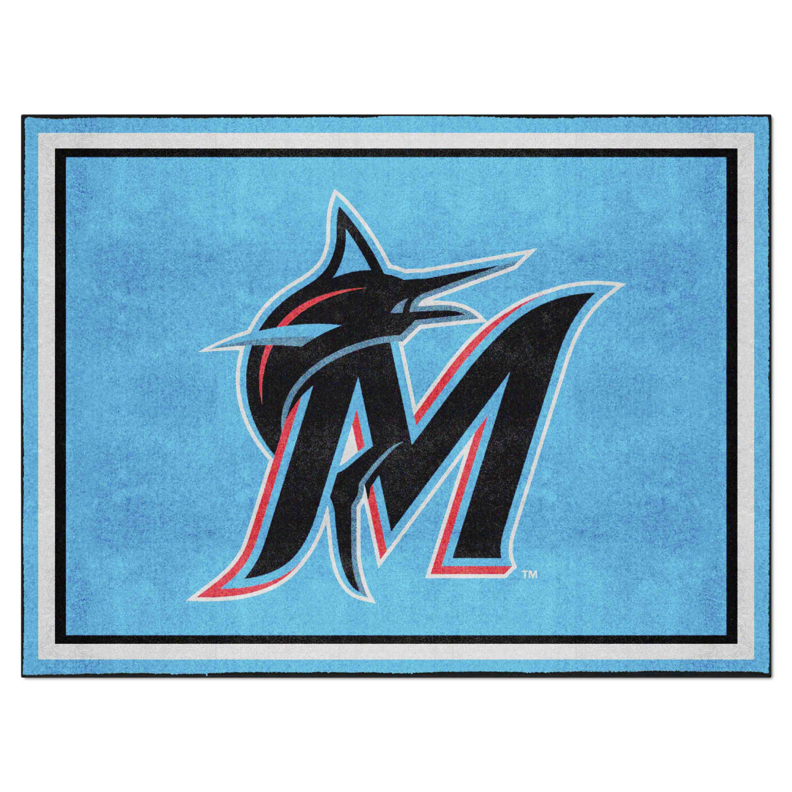 Miami Marlins 8ft. x 10 ft. Plush Area Rug