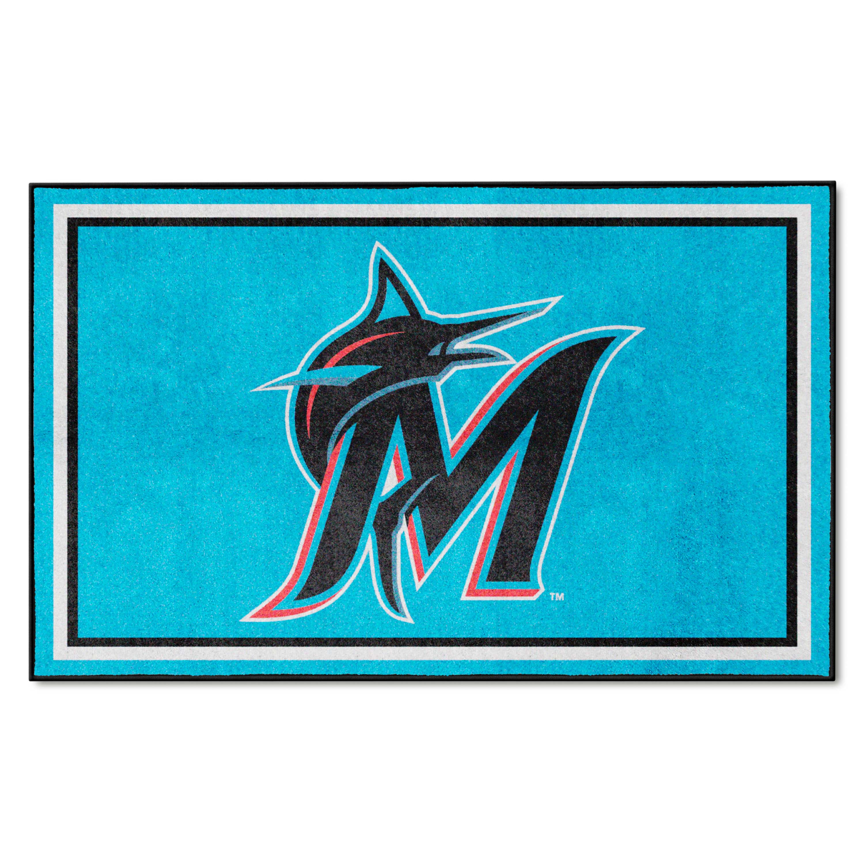 Miami Marlins 4ft. x 6ft. Plush Area Rug