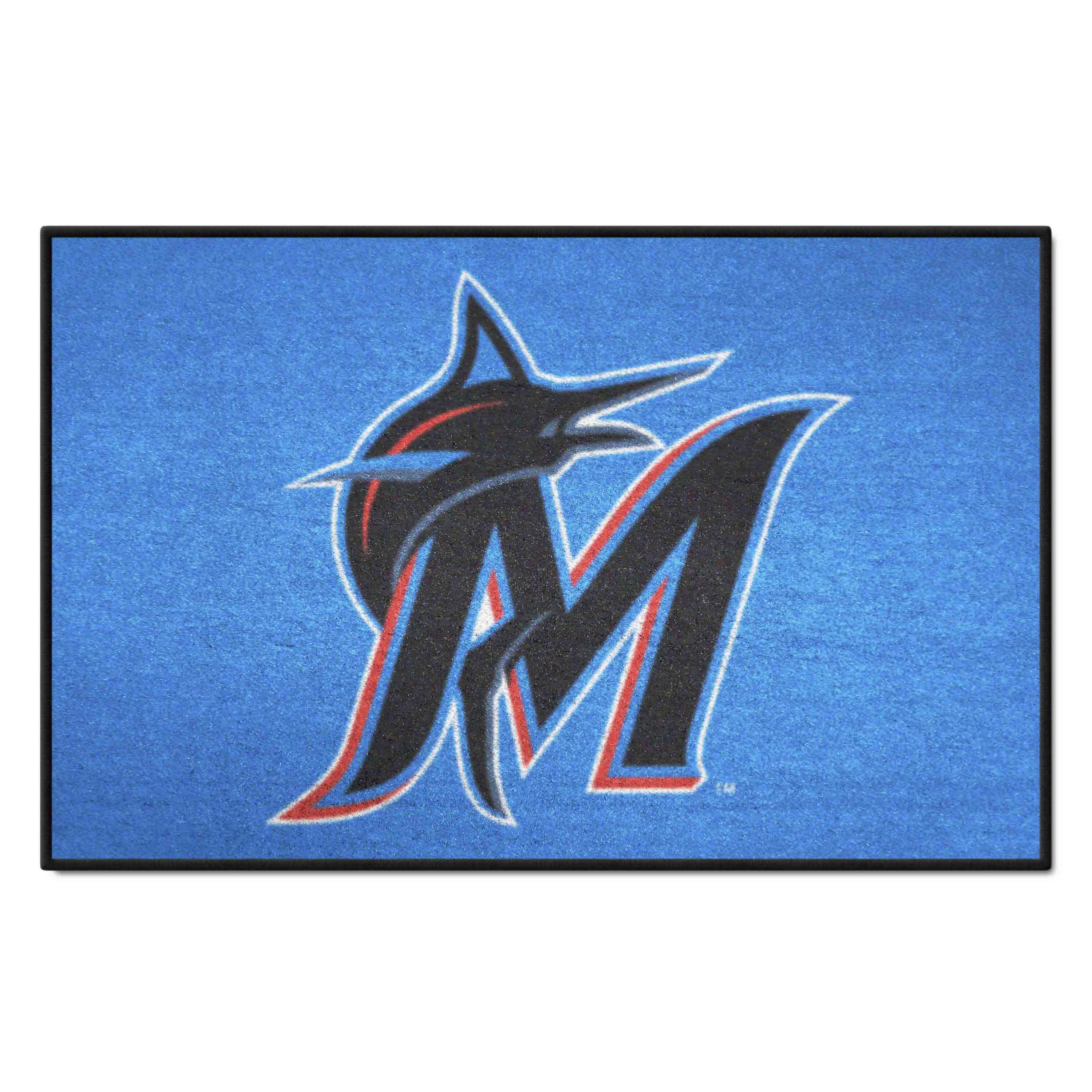 Miami Marlins Starter Mat Accent Rug - 19in. x 30in.