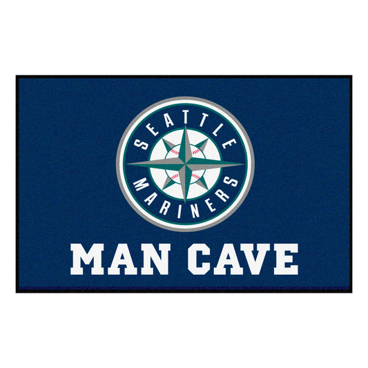 Seattle Mariners Man Cave Starter Mat Accent Rug - 19in. x 30in. - Seattle Mariners