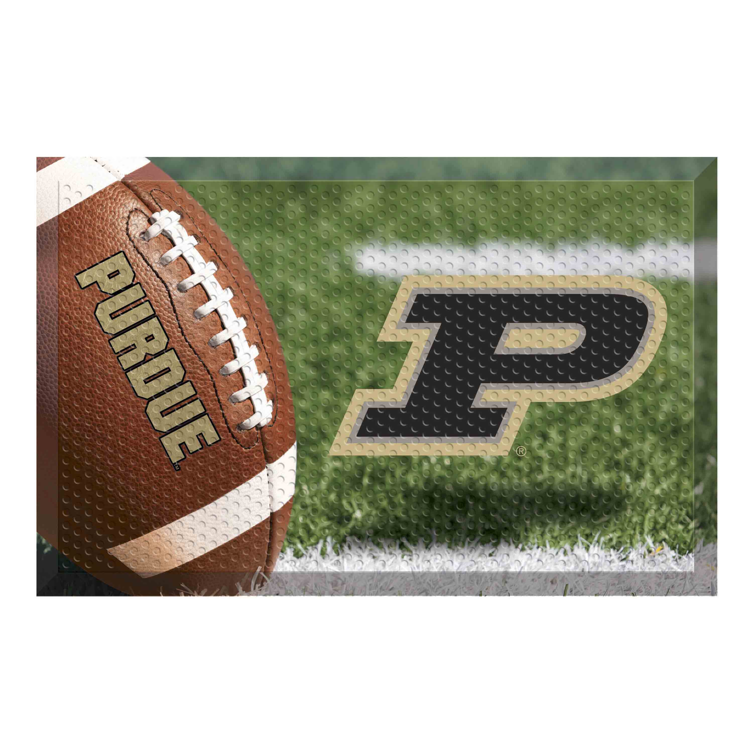 Purdue Rubber Scraper Door Mat - Purdue