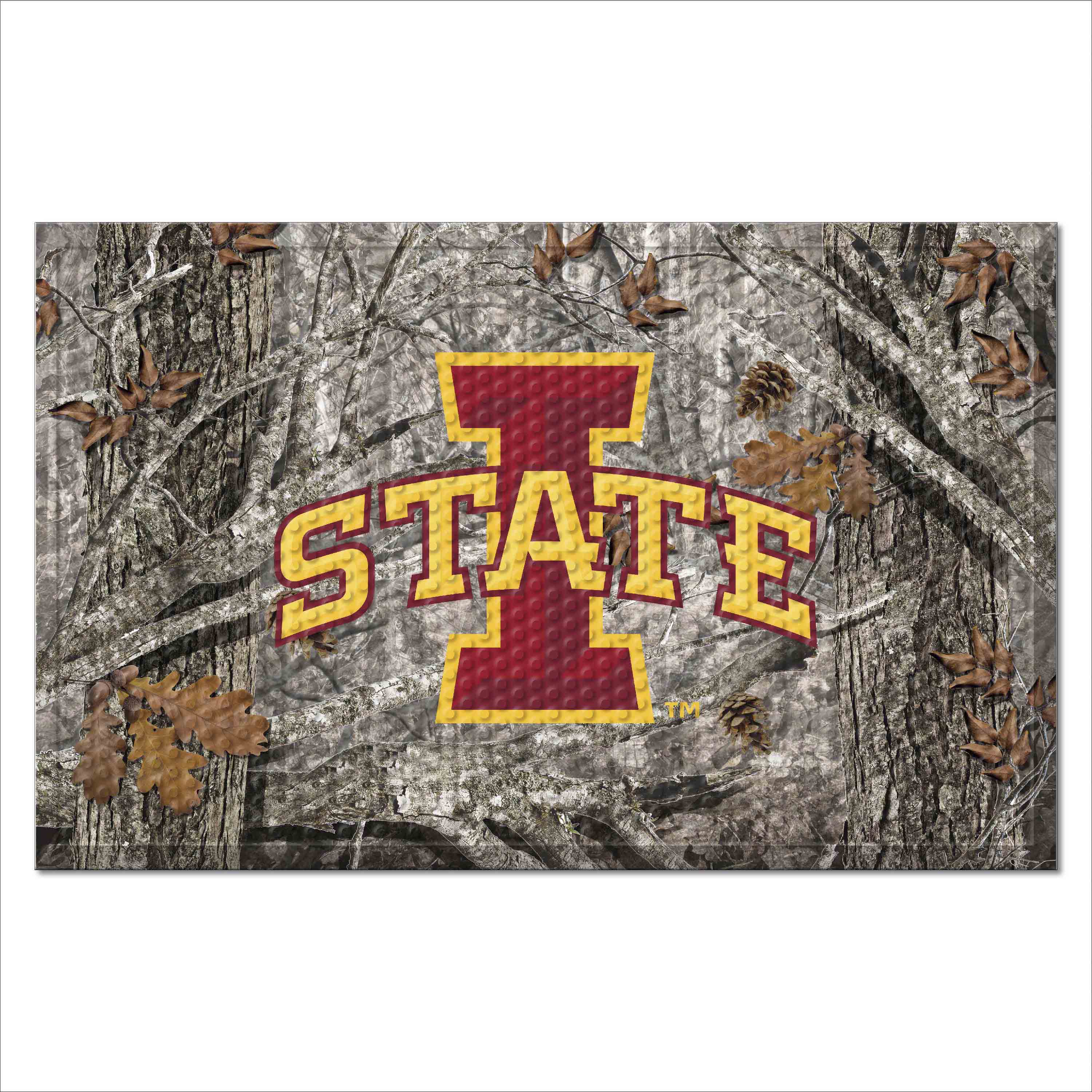 Iowa State Cyclones Rubber Scraper Door Mat Camo