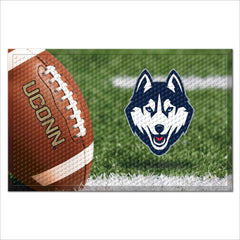 UConn Huskies Rubber Scraper Door Mat