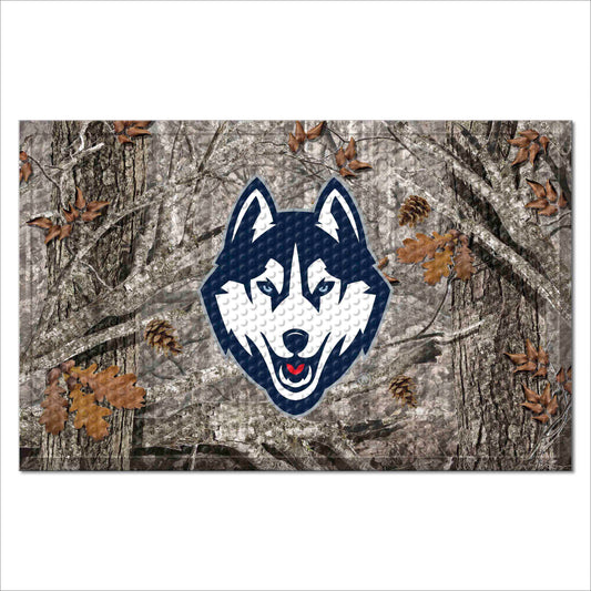 UConn Huskies Rubber Scraper Door Mat Camo