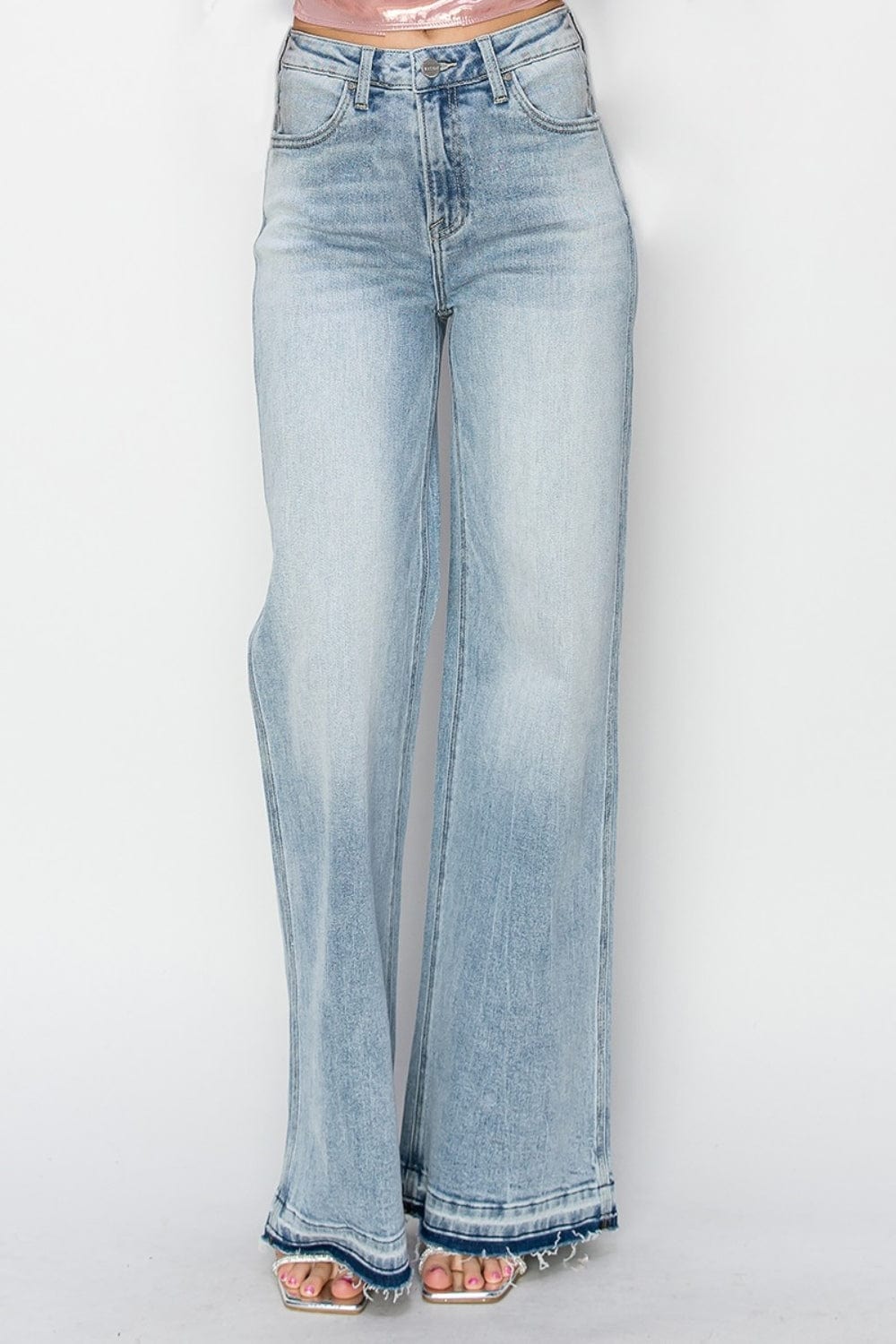 Risen Full Size High Rise Wide Leg Jeans - Trendsi