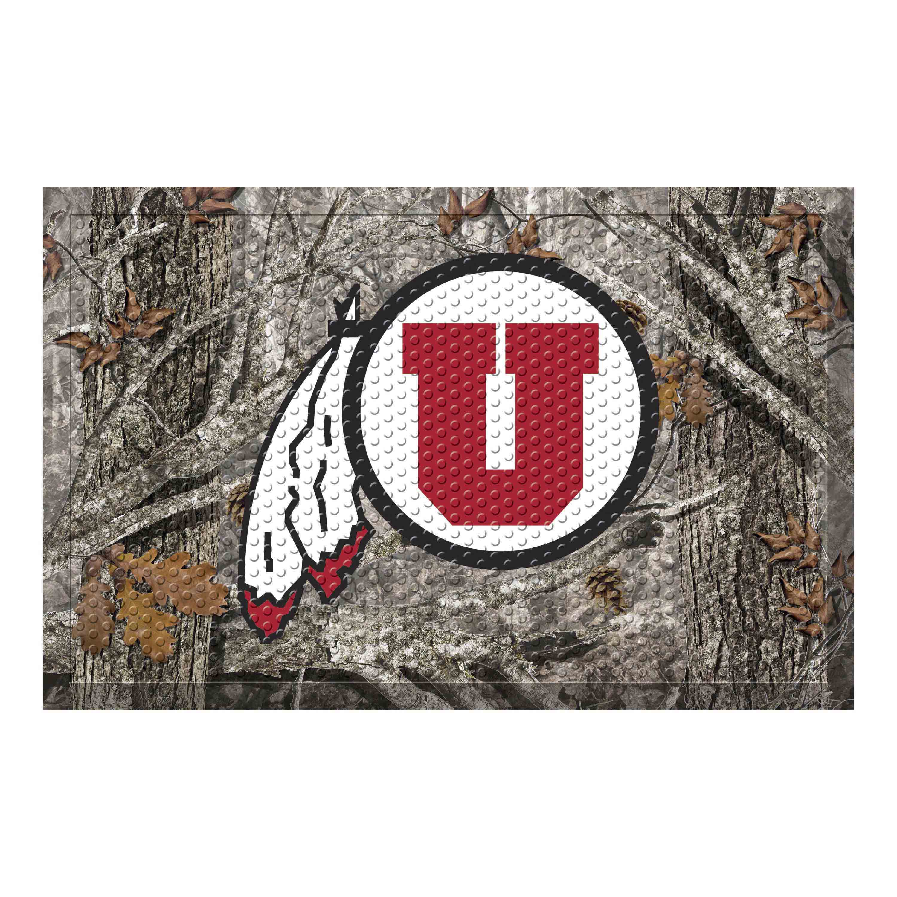 Utah Rubber Scraper Door Mat Camo