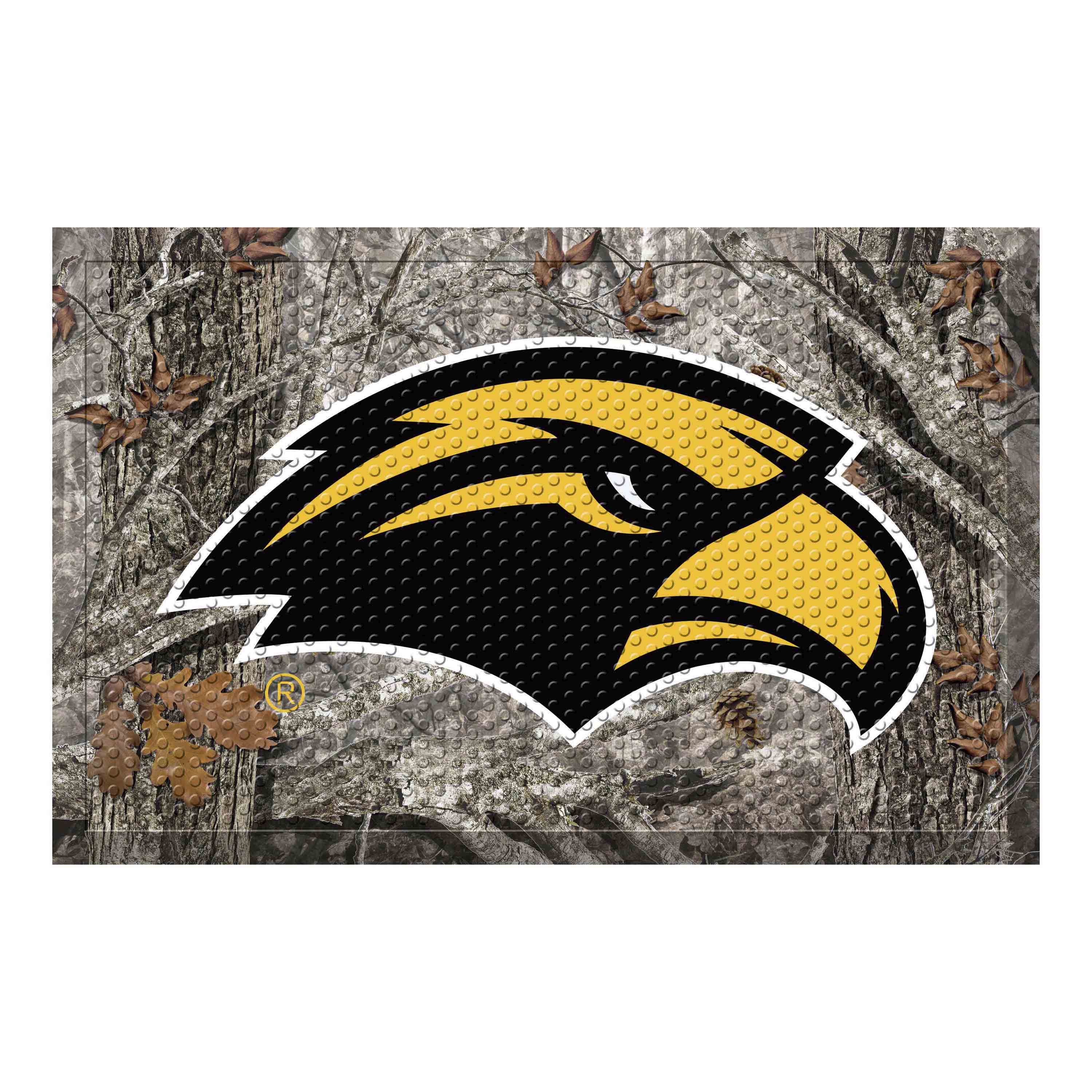 Southern Miss Rubber Scraper Door Mat Camo