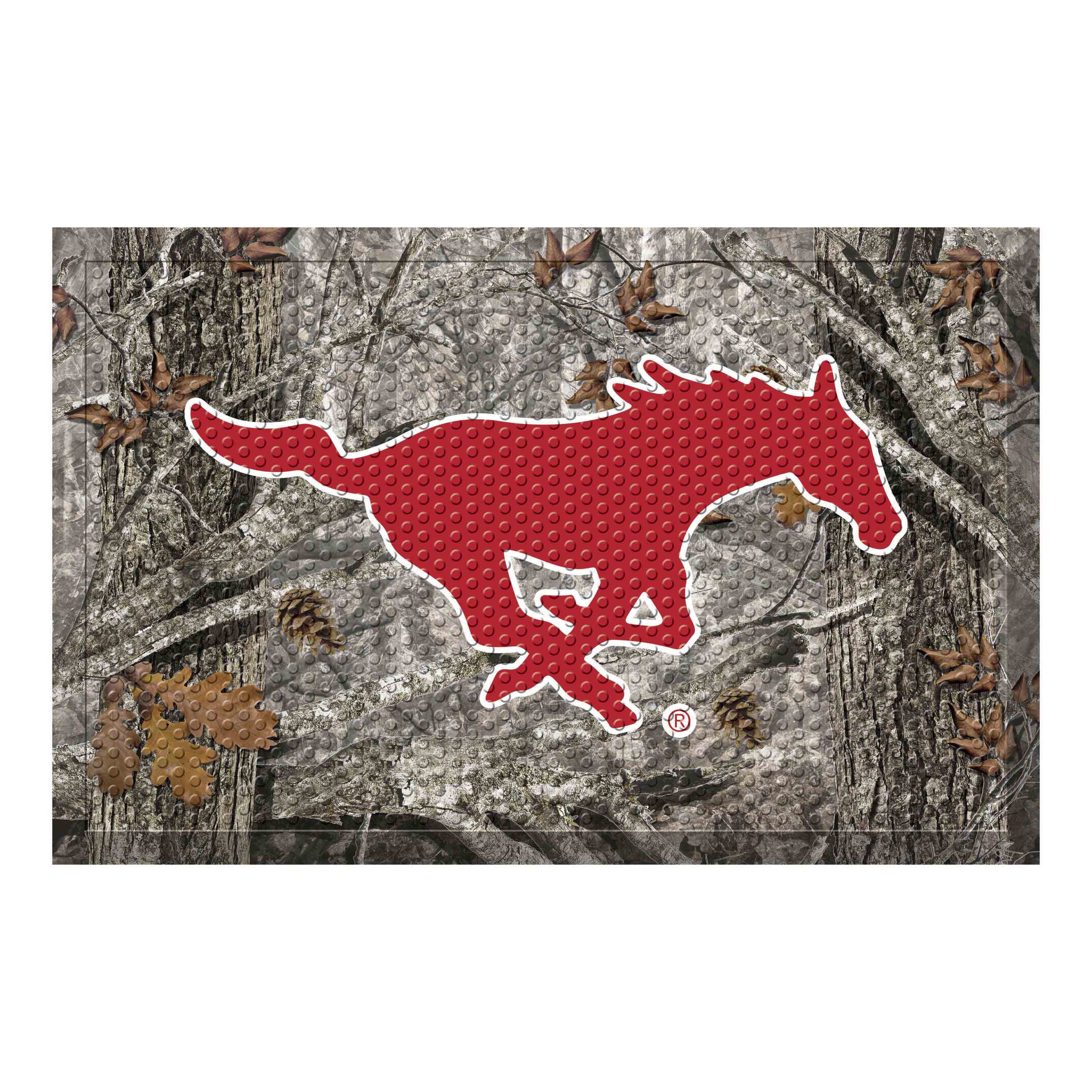 SMU Rubber Scraper Door Mat Camo