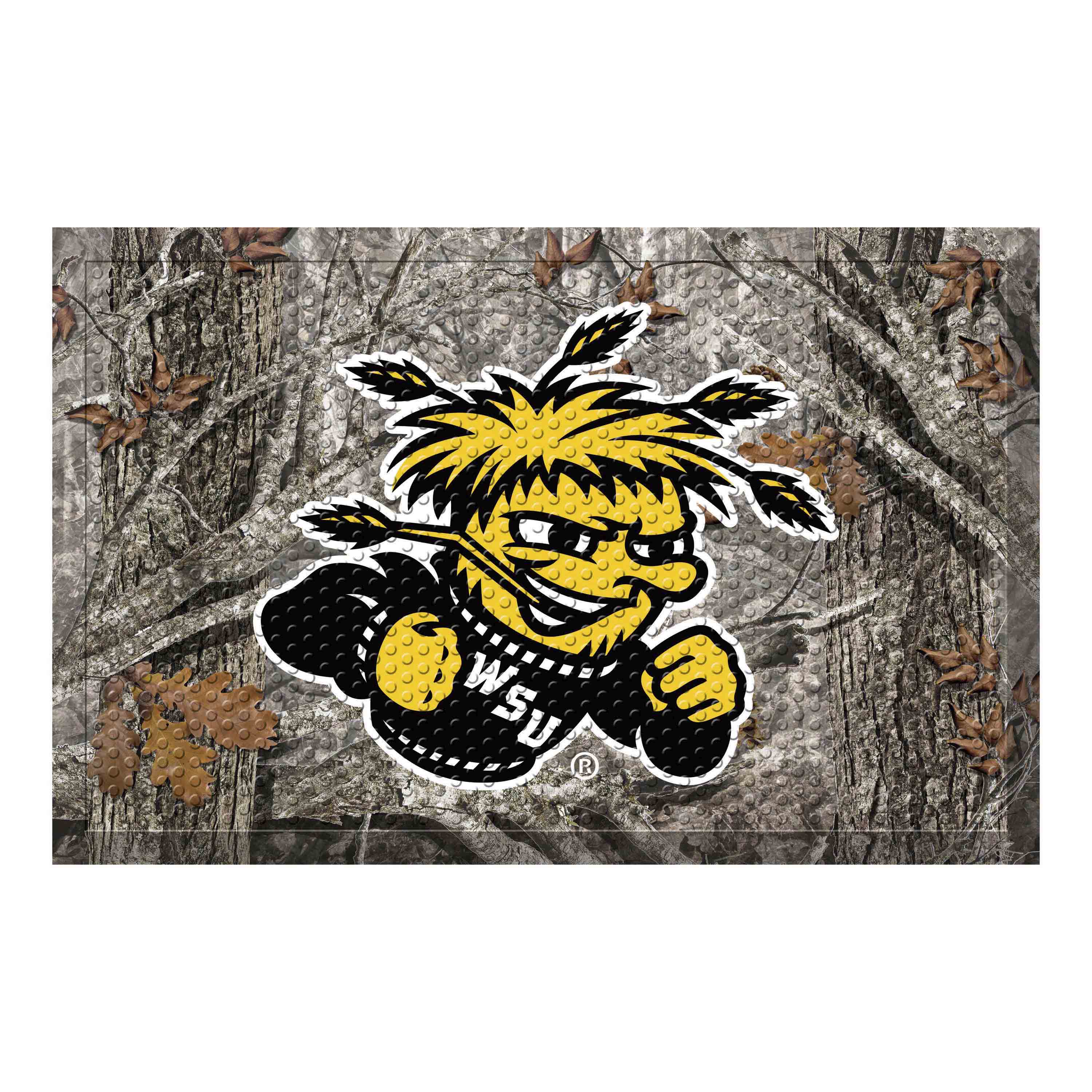 Wichita State Rubber Scraper Door Mat