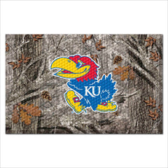 Kansas Jayhawks Rubber Scraper Door Mat Camo