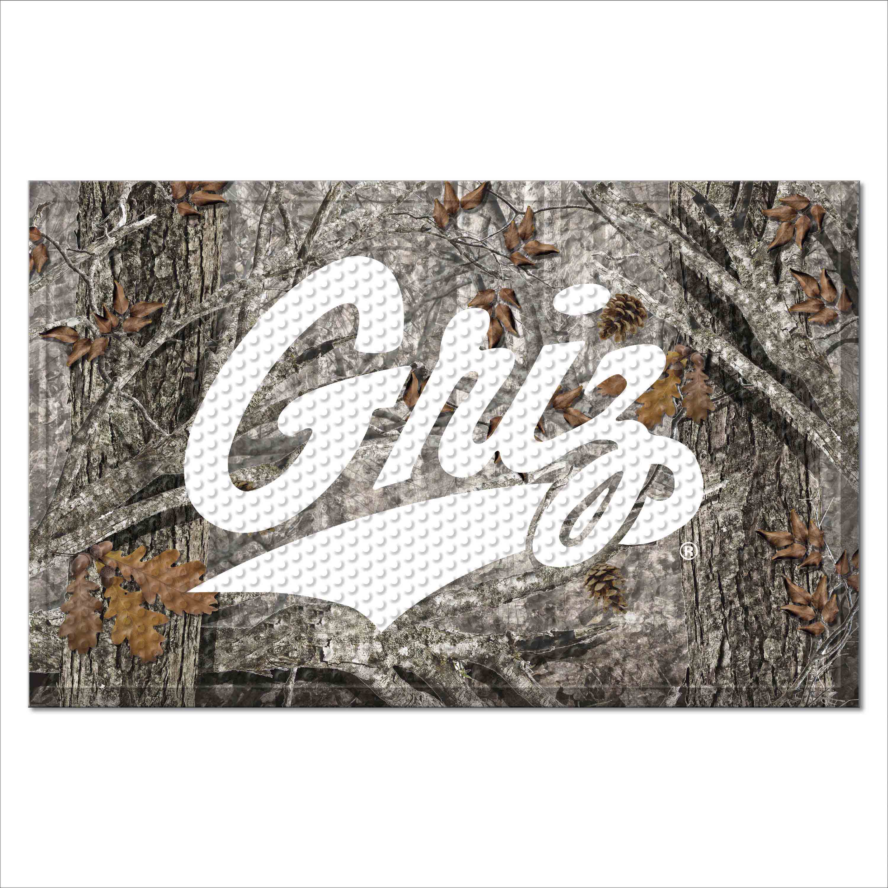 Montana Grizzlies Rubber Scraper Door Mat Camo