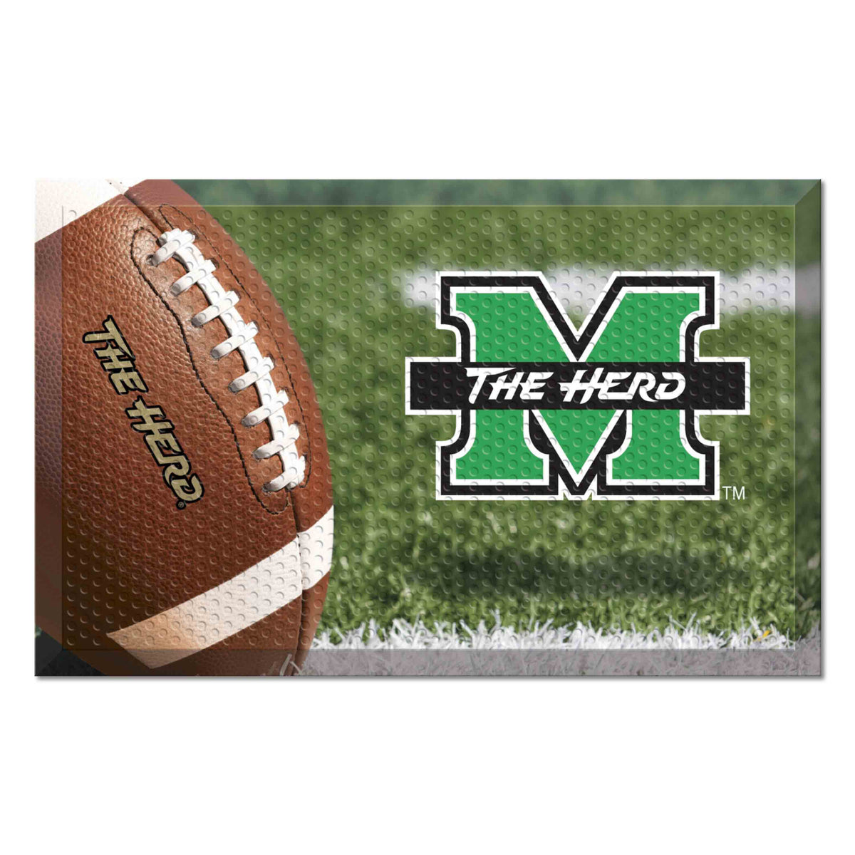 Marshall Thundering Herd Rubber Scraper Door Mat