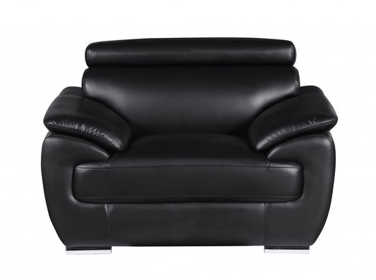 32" To 38" Black Captivating Leather Chair