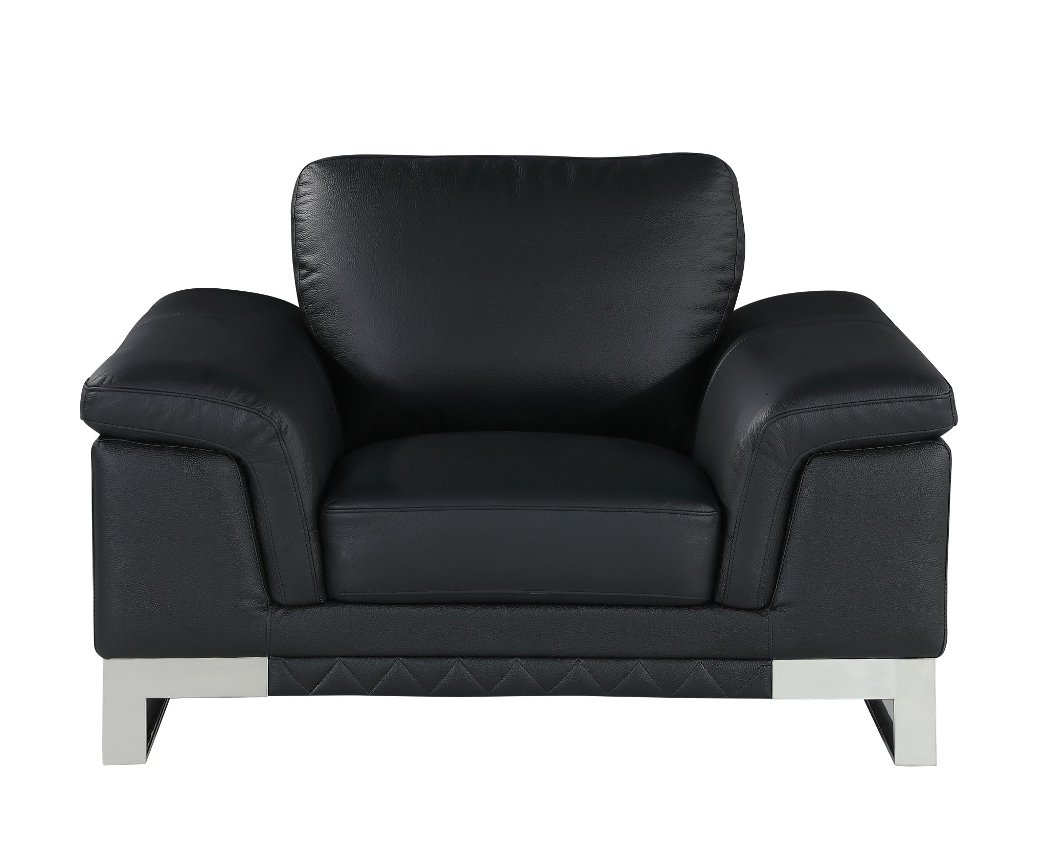 32" Black Lovely Leather Chair