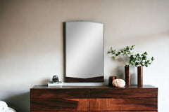 43" Dark Brown Dresser Mirror