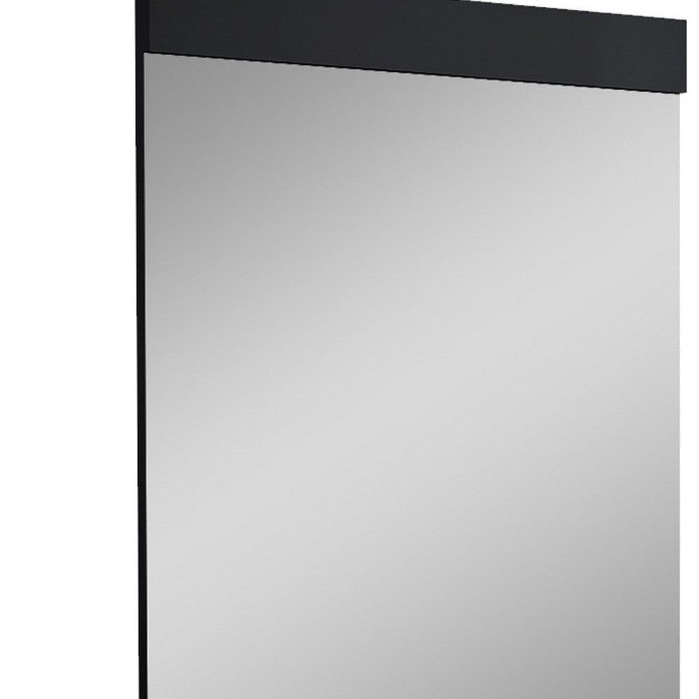 45" Black Framed Accent Mirror