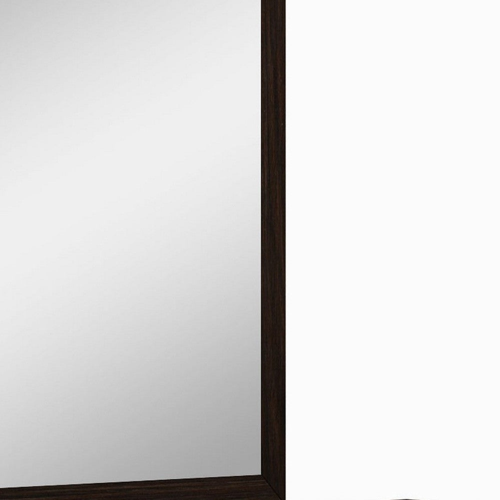 43" Dark Brown Framed Dresser Mirror