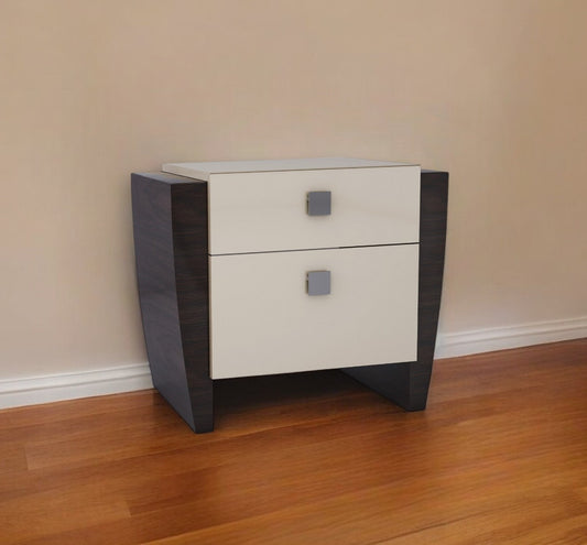 22" Refined Beige High Gloss Nightstand