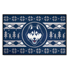 UConn Huskies Holiday Sweater Starter Mat Accent Rug - 19in. x 30in.