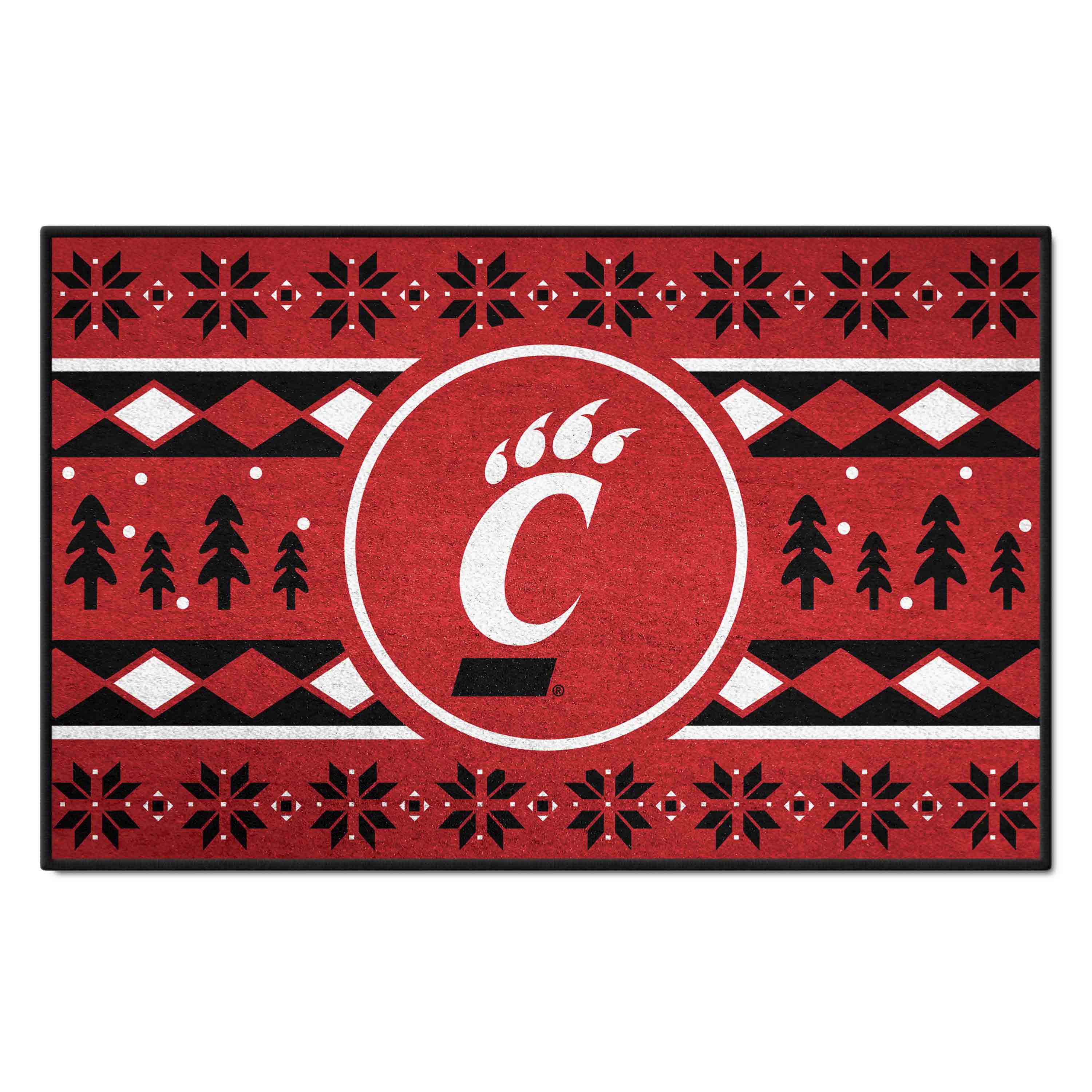 Cincinnati Bearcats Holiday Sweater Starter Mat Accent Rug - 19in. x 30in.