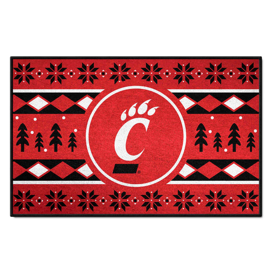 Cincinnati Bearcats Holiday Sweater Starter Mat Accent Rug - 19in. x 30in.