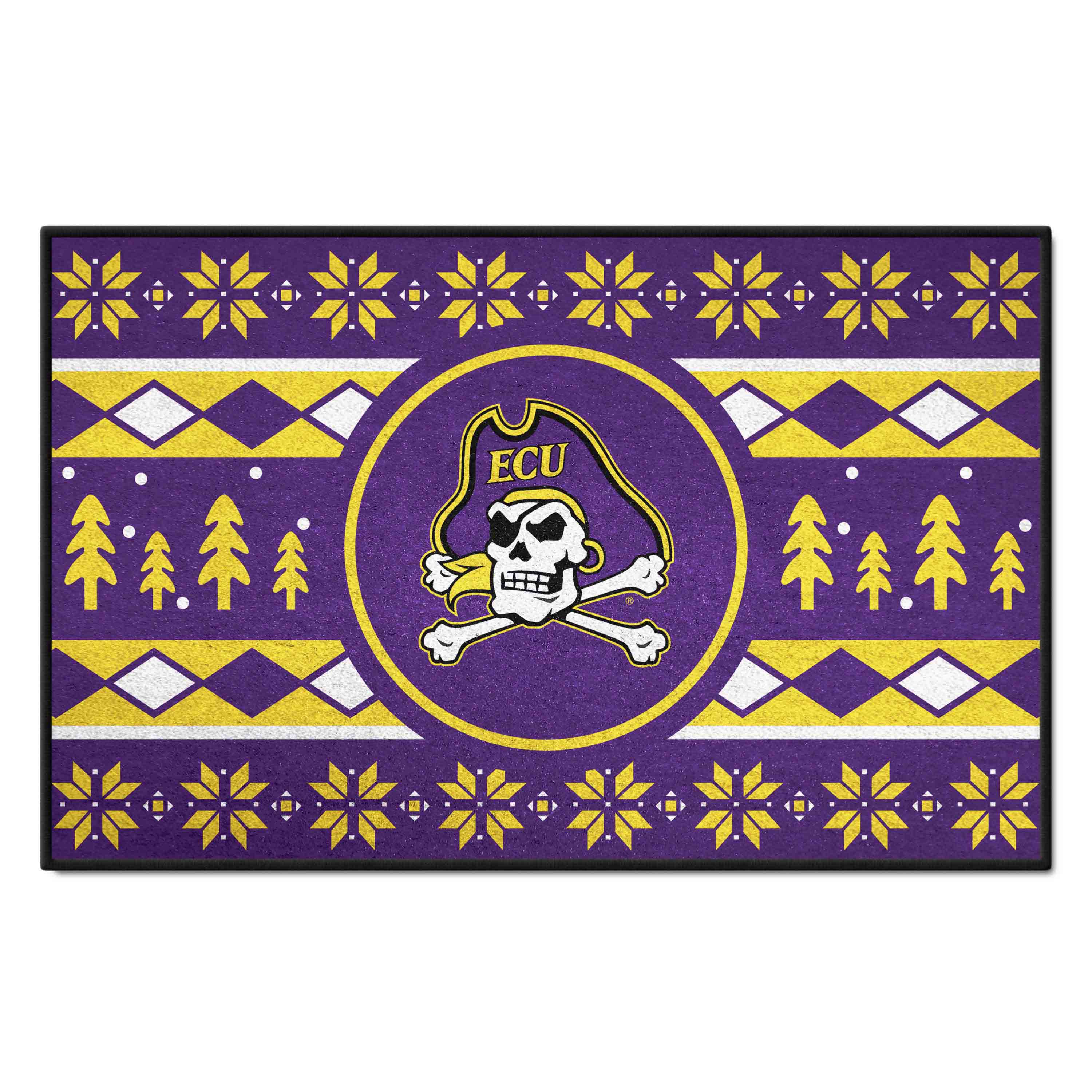 East Carolina Pirates Holiday Sweater Starter Mat Accent Rug - 19in. x 30in.