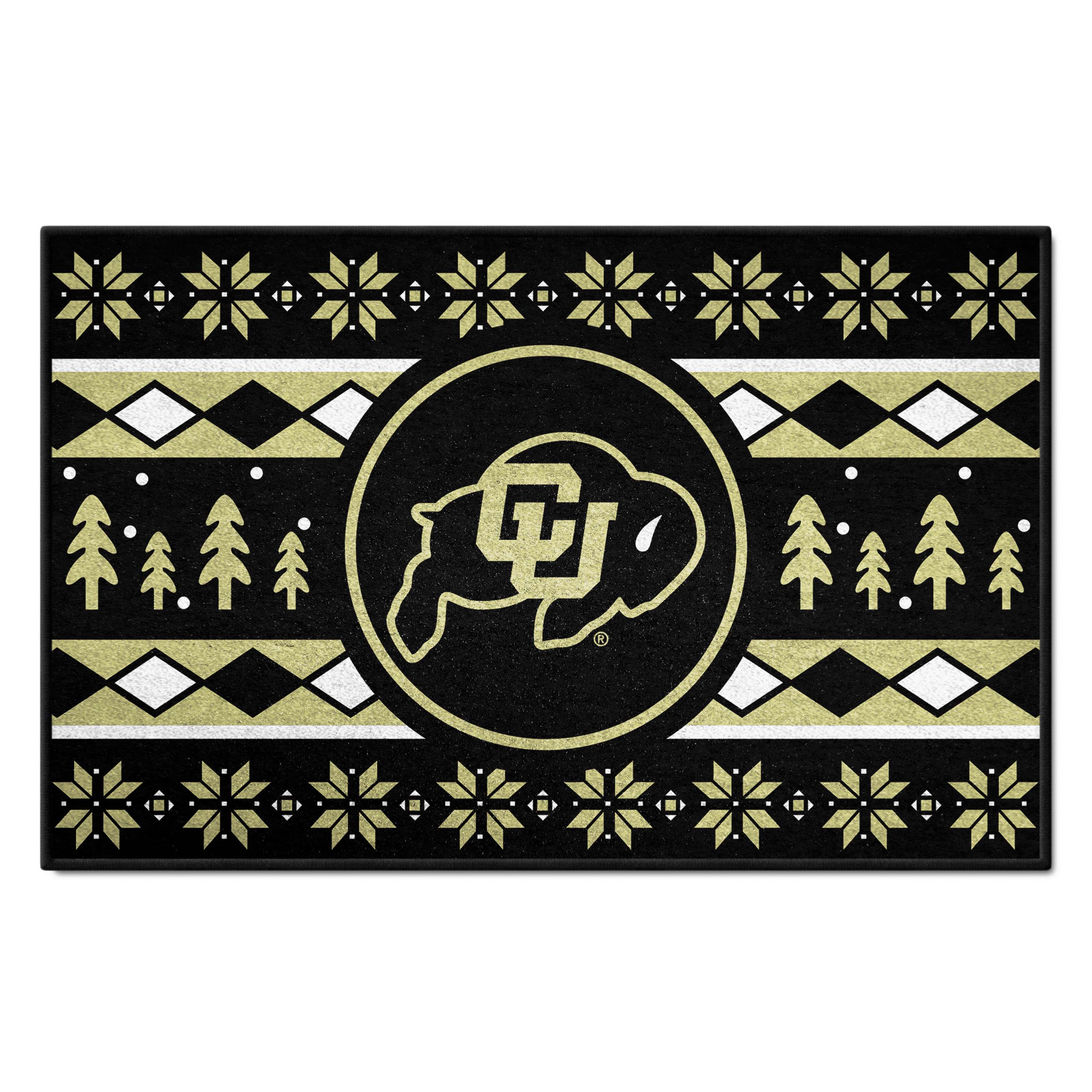 Colorado Buffaloes Holiday Sweater Starter Mat Accent Rug - 19in. x 30in.