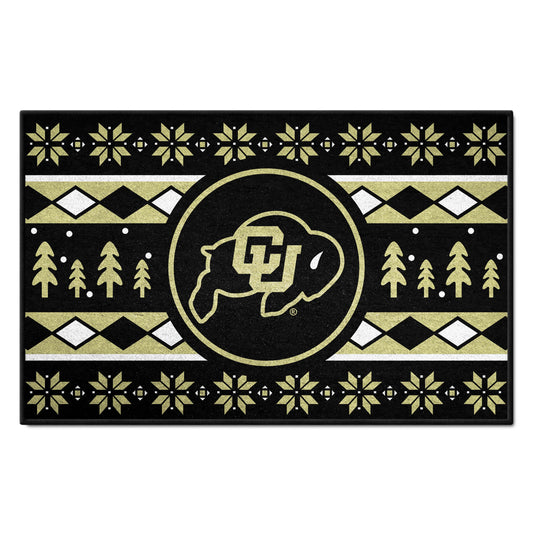 Colorado Buffaloes Holiday Sweater Starter Mat Accent Rug - 19in. x 30in. - Colorado