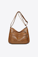 PU Leather Adjustable Strap Shoulder Bag - Flyclothing LLC