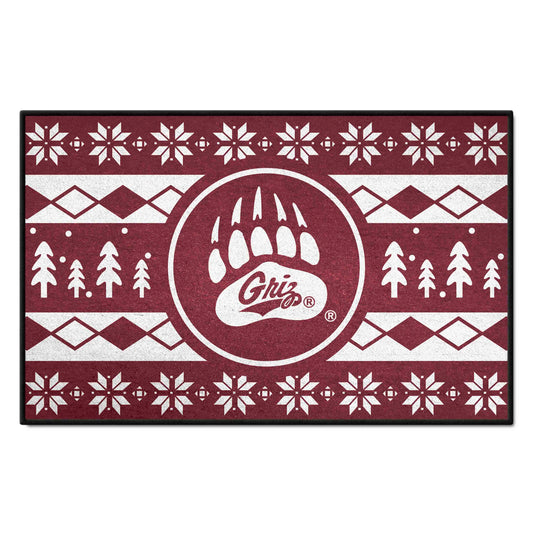 Montana Grizzlies Holiday Sweater Starter Mat Accent Rug - 19in. x 30in.