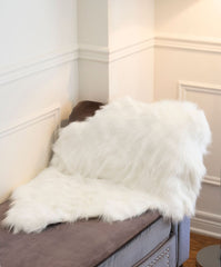 2' X 3' Off White Faux Sheepskin Shag Area Rug