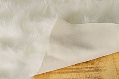 2' X 3' Off White Faux Sheepskin Shag Area Rug