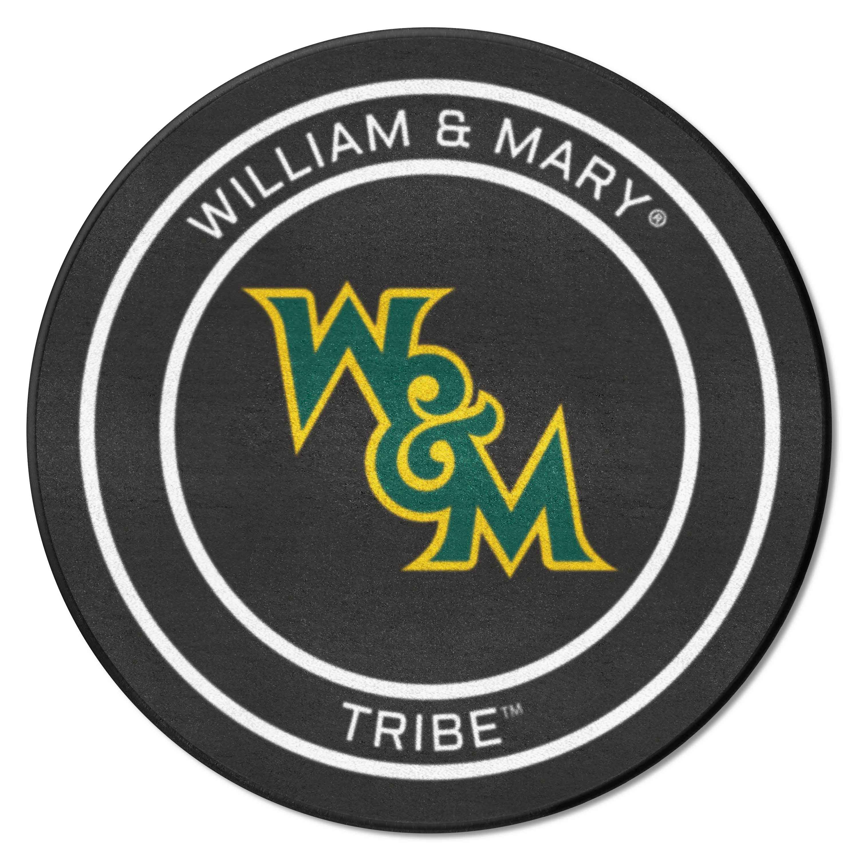 William & Mary Hockey Puck Rug - 27in. Diameter