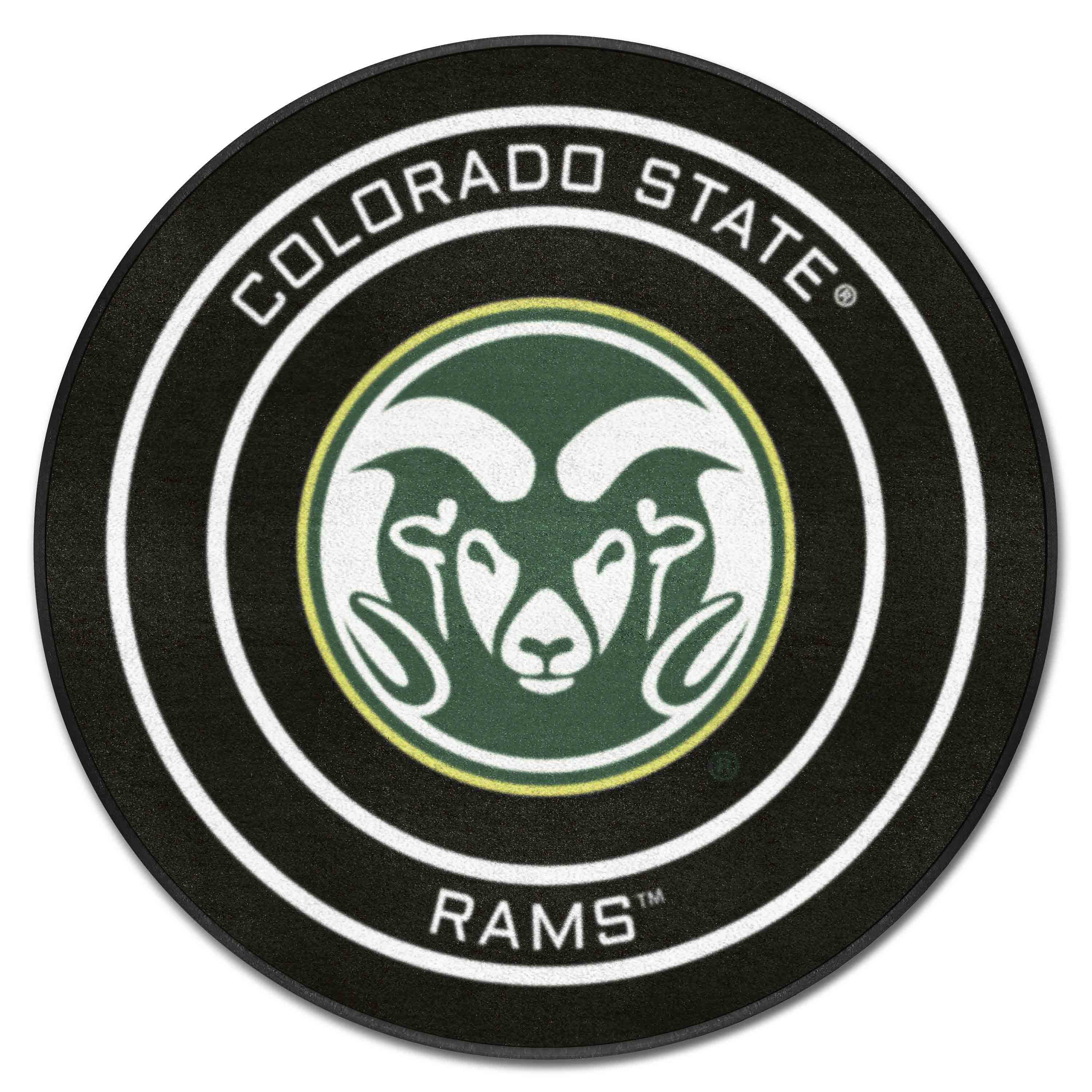 Colorado State Hockey Puck Rug - 27in. Diameter - Colorado State