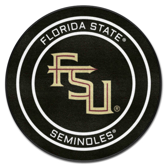 Florida State Hockey Puck Rug - 27in. Diameter