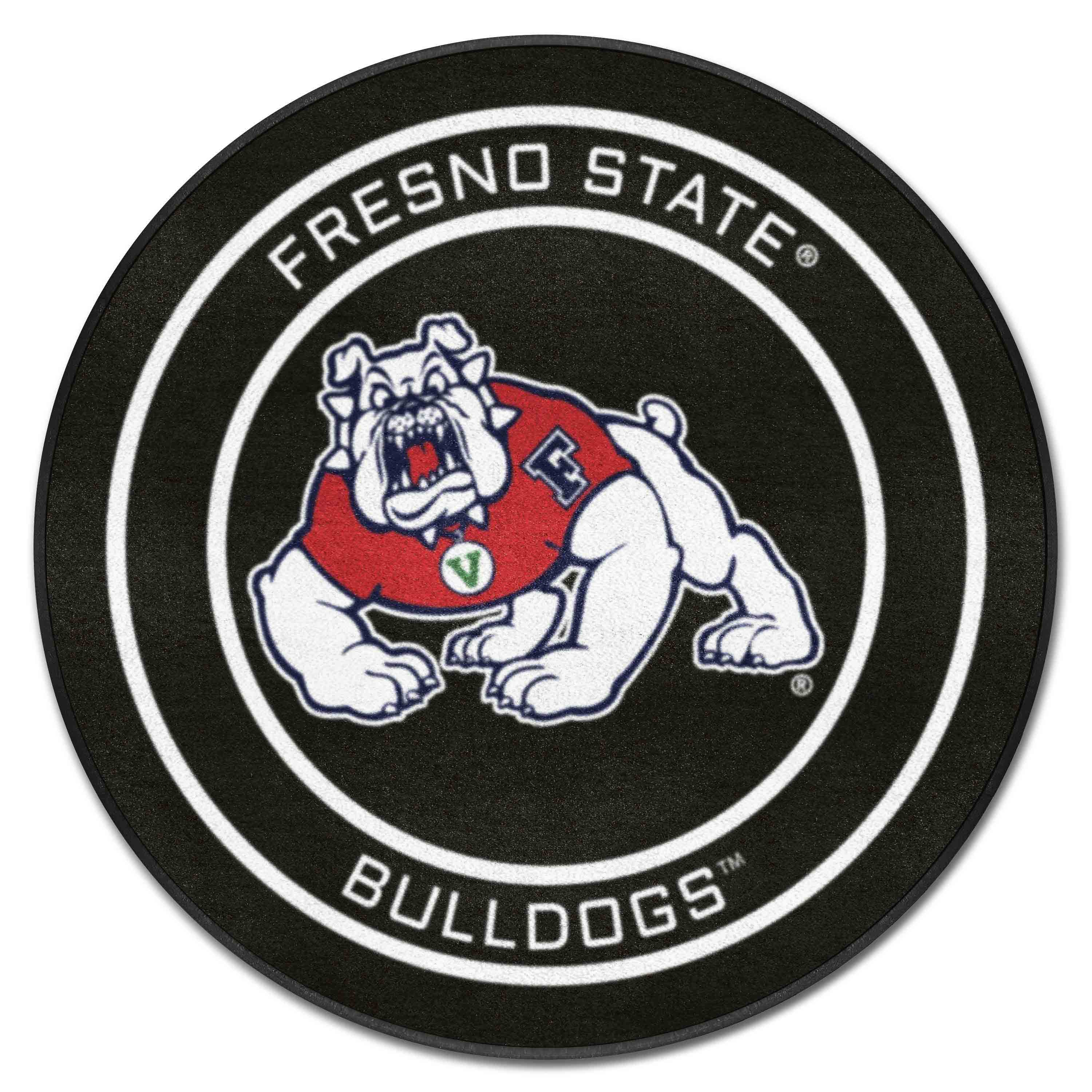 Fresno State Hockey Puck Rug - 27in. Diameter - Fresno State