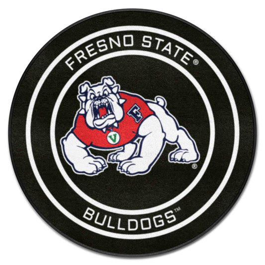 Fresno State Hockey Puck Rug - 27in. Diameter - Fresno State