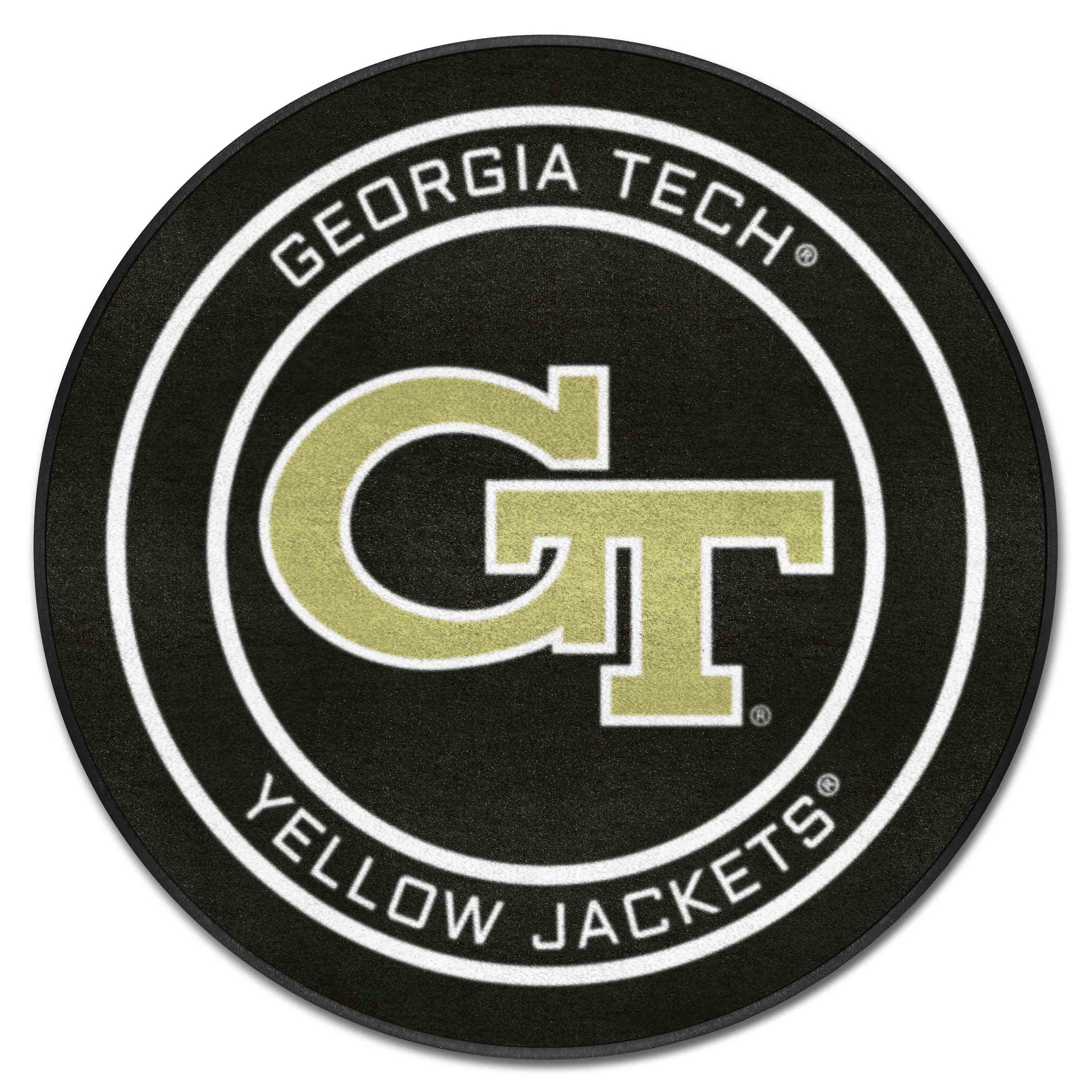 Georgia Tech Hockey Puck Rug - 27in. Diameter