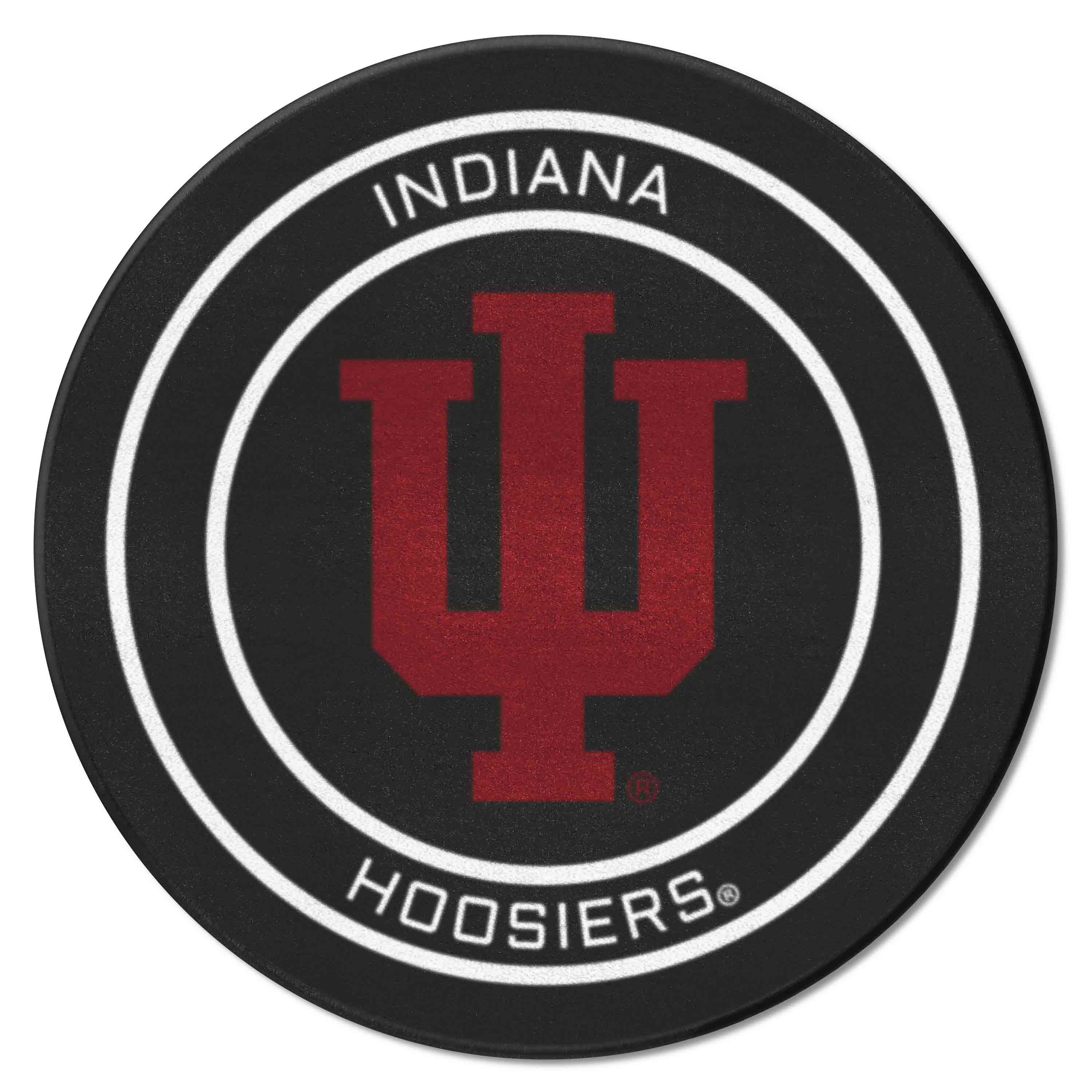 Indiana Hooisers Hockey Puck Rug - 27in. Diameter