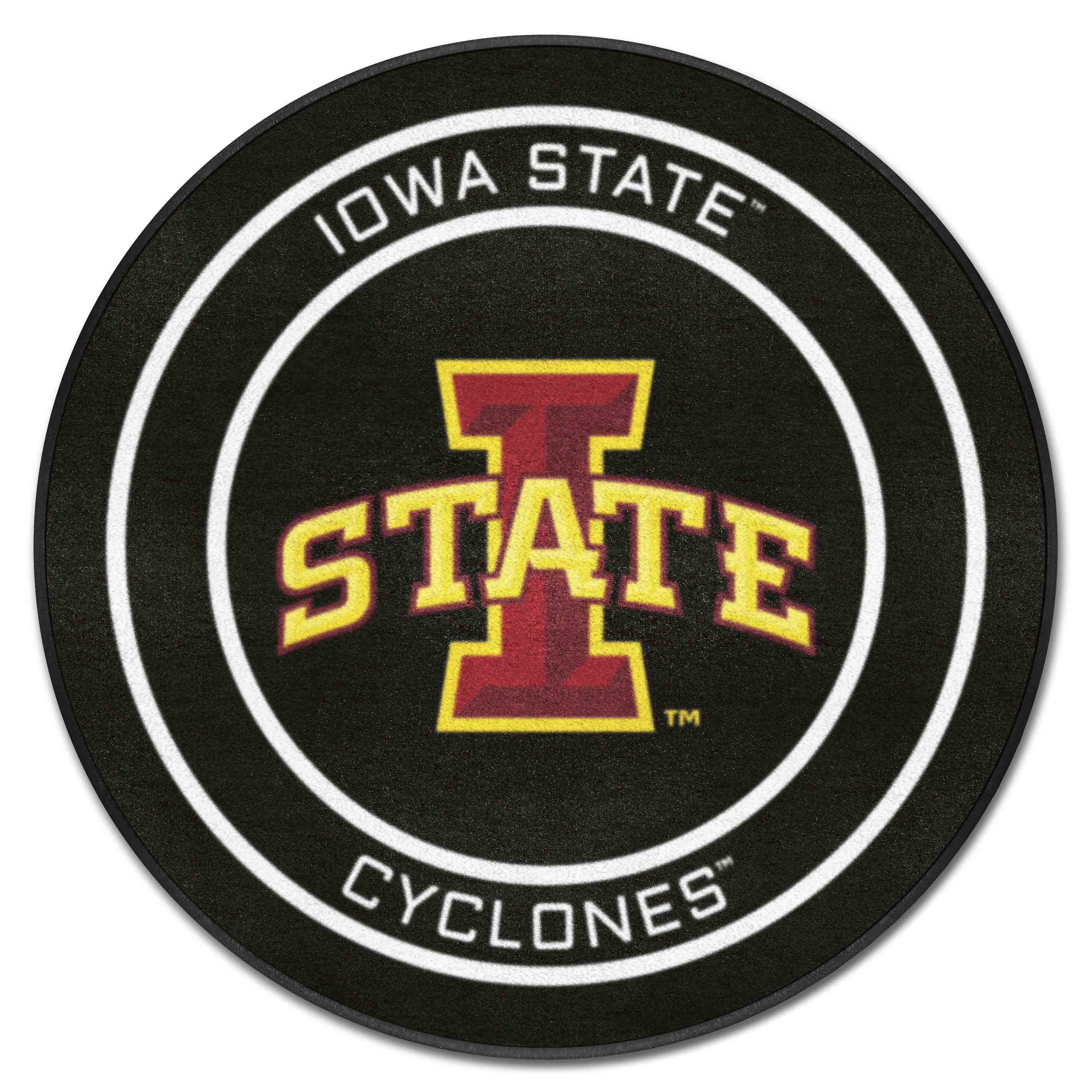 Iowa State Hockey Puck Rug - 27in. Diameter