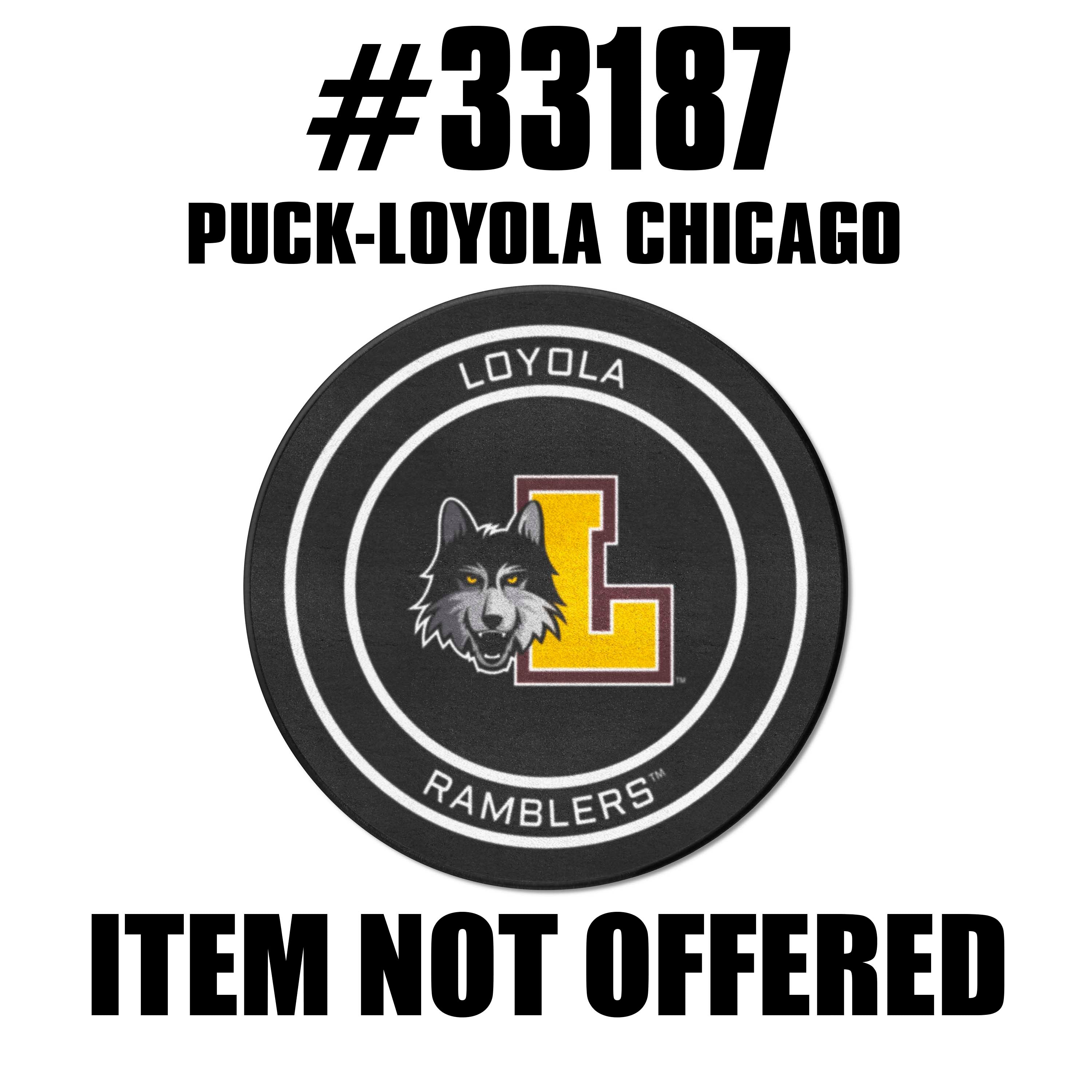 Loyola Chicago Hockey Puck Rug - 27in. Diameter