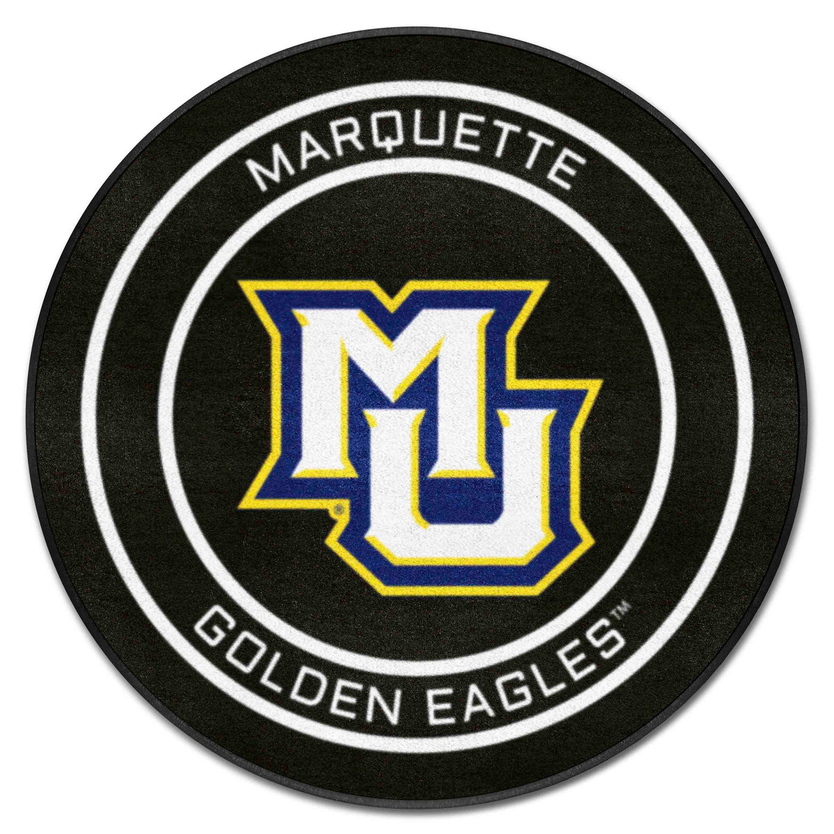 Marquette Hockey Puck Rug - 27in. Diameter