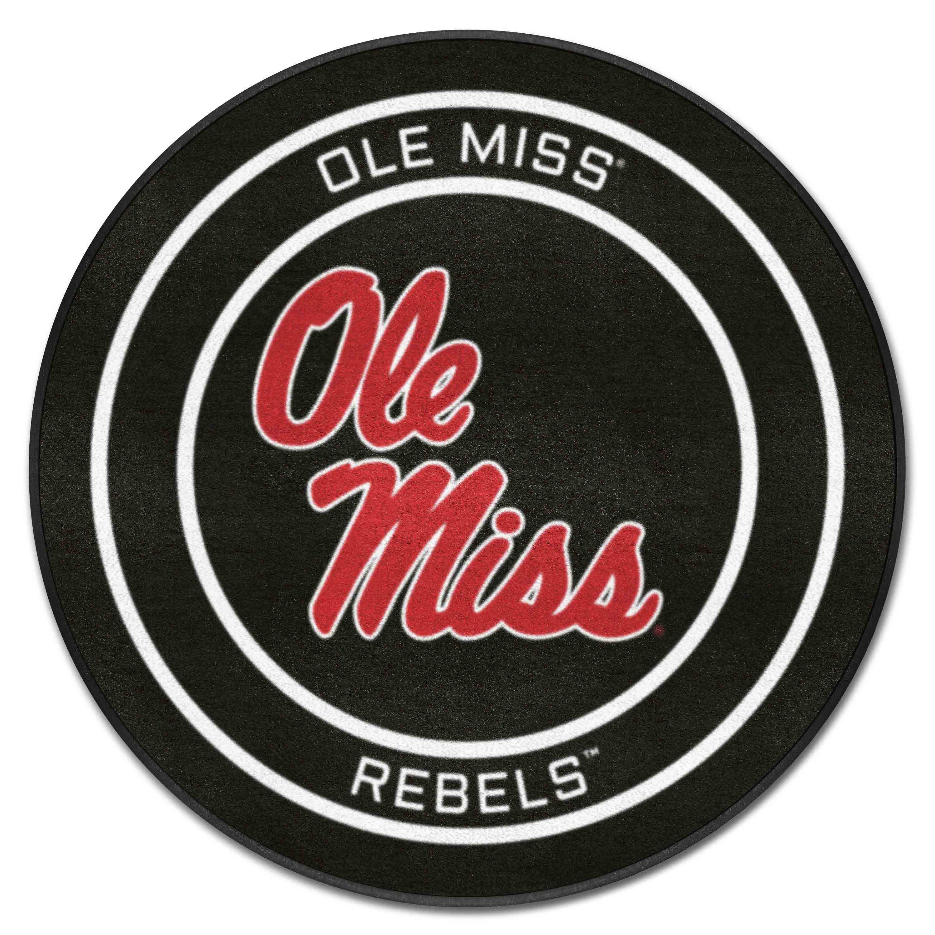 Ole Miss Hockey Puck Rug - 27in. Diameter