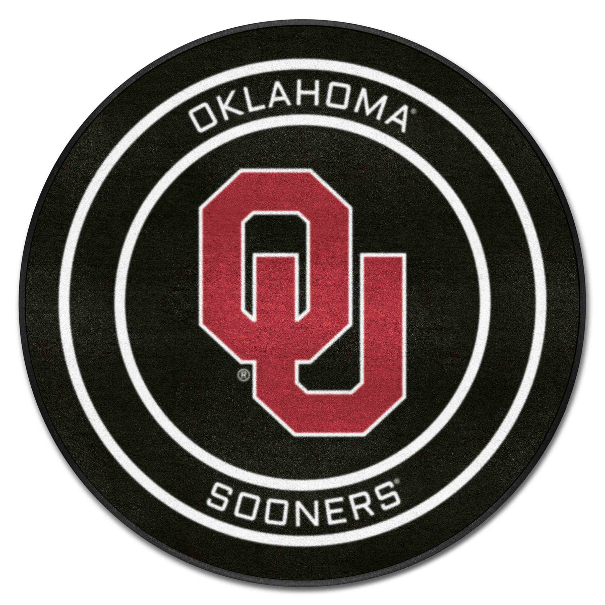 Oklahoma Hockey Puck Rug - 27in. Diameter