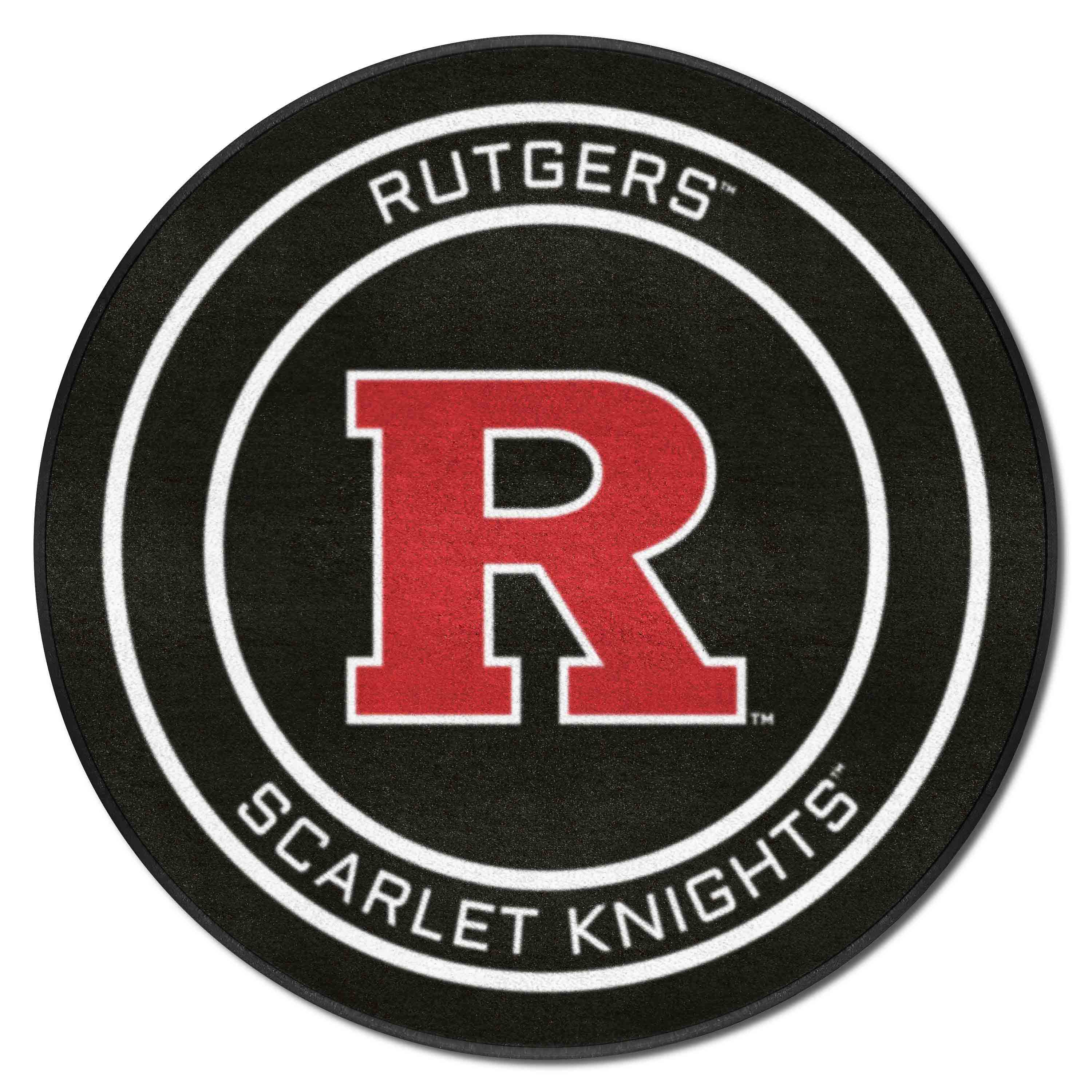 Rutgers Hockey Puck Rug - 27in. Diameter