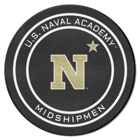 Naval Academy Hockey Puck Rug - 27in. Diameter